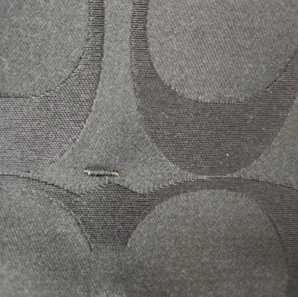 Coach Black Signature Fabric Shoulder Purse Handbag - Picture 5 of 10